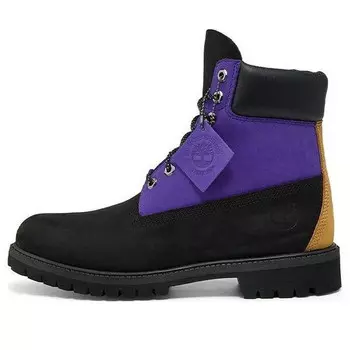 Кроссовки 6 inch premium waterproof wide fit boot 'black nubuck with purple' Timberland, черный