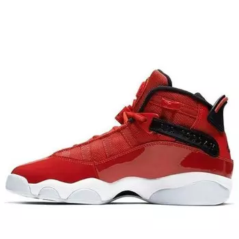 Кроссовки 6 колец Air Jordan, красный