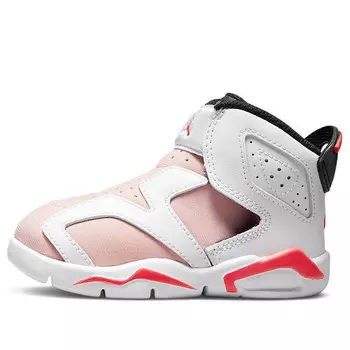 Кроссовки 6 ретро little flex розовые красные Air Jordan, розовый