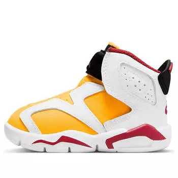 Кроссовки 6 ретро маленькие гибкие Air Jordan, желтый