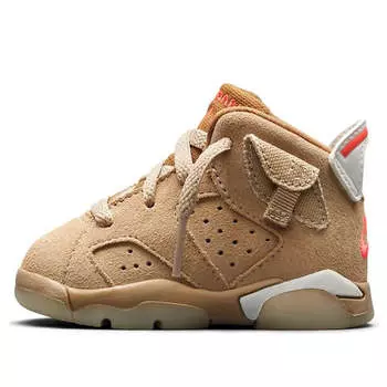 Кроссовки 6 ретро x travis scott Air Jordan, коричневый