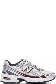 Кроссовки 740 белого и бордового цвета New Balance