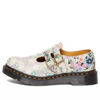 Кроссовки 8065 floral mash up leather mary jane 'parchment beige' Dr. Martens, бежевый