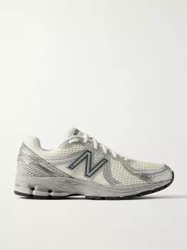 Кроссовки 860v2 Ceres из каучука и сетки с кожаной отделкой New Balance, серый