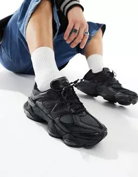 Кроссовки 9060 в тройном черном цвете New Balance