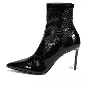 Кроссовки 90mm patent leather effect ankle boots 'black' Prada, черный