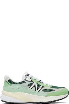Кроссовки 990v6 зеленого и бежевого цвета «Сделано в США» New Balance