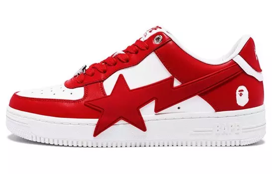 Кроссовки A BATHING APE Bape Skateboarding Shoes Women's Low-top, красный