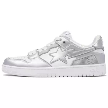 Кроссовки A BATHING APE Bape Skateboarding Shoes Women's Low-top, светло-серый