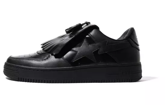 Кроссовки A BATHING APE Quilt Tassel Leather Sneakers, черный