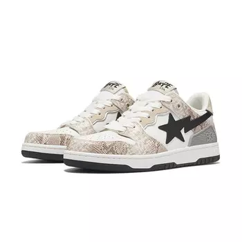 Кроссовки A BATHING APE SK8 Skateboarding Shoes Men Low-top, бежевый