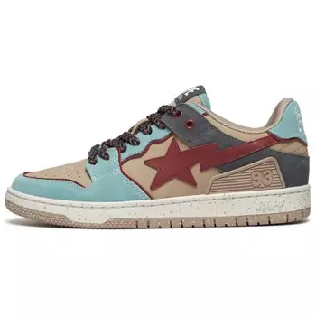 Кроссовки A BATHING APE SK8 Skateboarding Shoes Women's Low-top, мятно-зеленый