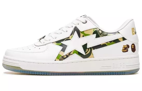Кроссовки A BATHING APE Skateboarding Shoes Women's Low-top White, белый