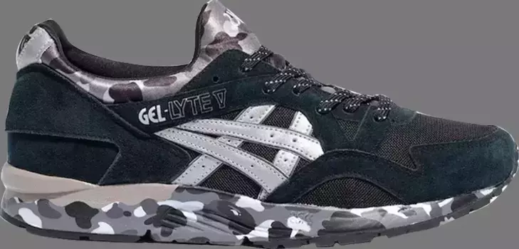 Кроссовки a bathing ape x gel lyte 5 'black camo' Asics, черный