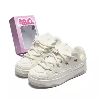 Кроссовки ABCIO Skateboarding Shoes Unisex Low-top, белый