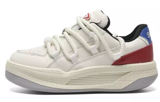 Кроссовки ABCIO Skateboarding Shoes Women's Low-top, белый/черный