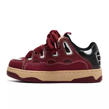 Кроссовки ABCIO Skateboarding Shoes Women's Low-top Burgundy, цвет Burgundy