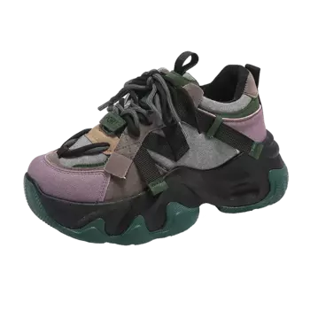 Кроссовки ABCYLM Chunky Sneakers Women's Low-top, зеленый