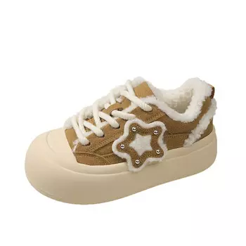 Кроссовки ABCYLM Skateboarding Shoes Women's Low-top, цвет Apricot