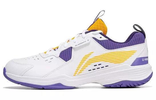 Кроссовки Ace Badminton унисекс с низким верхом, белые/фиолетовые Lining