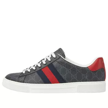 Кроссовки ace canvas 'grey monogram' Gucci, серый