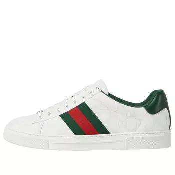 Кроссовки ace canvas 'white monogram' Gucci, белый
