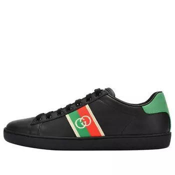 Кроссовки ace elastic web 'interlocking g - black' Gucci, черный