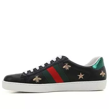 Кроссовки ace embroidered 'bees and stars' Gucci, черный