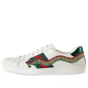 Кроссовки ace embroidered Gucci, белый