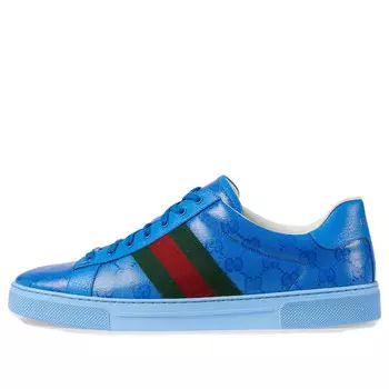Кроссовки ace gg crystal canvas 'blue' Gucci, синий
