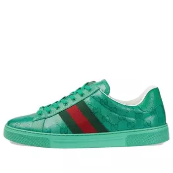 Кроссовки ace gg crystal canvas sneaker 'green' Gucci, зеленый