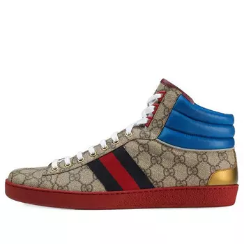 Кроссовки ace gg high top 'blue beige' Gucci, черный