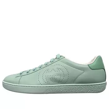 Кроссовки ace 'interlocking g - water green' Gucci, зеленый