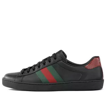 Кроссовки ace leather 'black' Gucci, черный