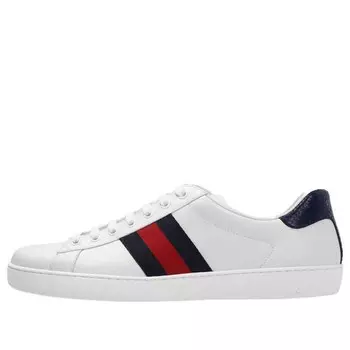 Кроссовки ace leather 'white blue' Gucci, белый