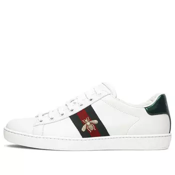 Кроссовки ace low 'bee embroidered' Gucci, белый