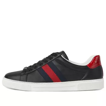 Кроссовки ace low-top sneakers 'black red' Gucci, черный