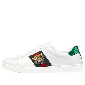 Кроссовки ace series cowhide embroidered sports shoe 'white' Gucci, белый