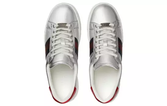 Кроссовки ace 'silver' Gucci, серебряный