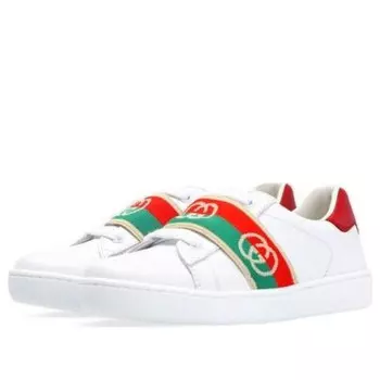 Кроссовки ace sneaker with interlocking g web 'white' Gucci, белый