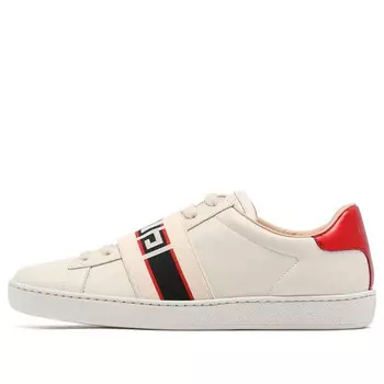 Кроссовки ace 'stripe ivory' Gucci, белый
