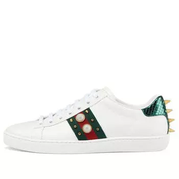 Кроссовки ace studded Gucci, белый