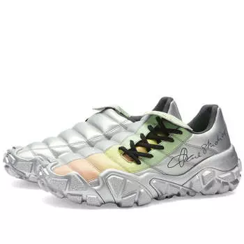Кроссовки Acne Studios Bolzter Football, цвет Grey & Green