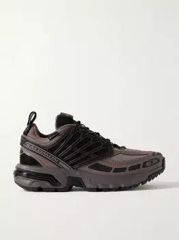 Кроссовки ACS Pro из сетки с резиновой отделкой и искусственной кожи Salomon, коричневый