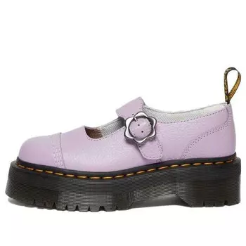 Кроссовки addina flower buckle leather platform shoes 'lilac' Dr. Martens, сиреневый