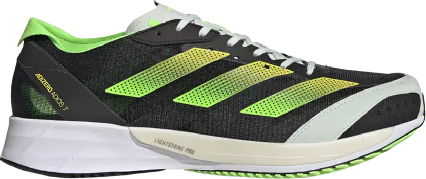 Кроссовки Adidas Adizero Adios 7 'Black Solar Green', черный