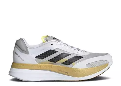 Кроссовки Adidas ADIZERO BOSTON 10 TME 'WHITE GOLD METALLIC', белый