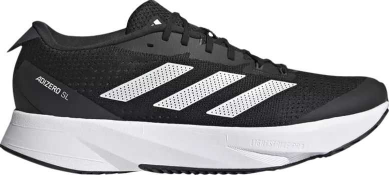 Кроссовки Adidas Adizero SL 'Black White', черный