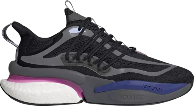 Кроссовки Adidas AlphaBoost V1 'Black Blue Fuchsia', черный