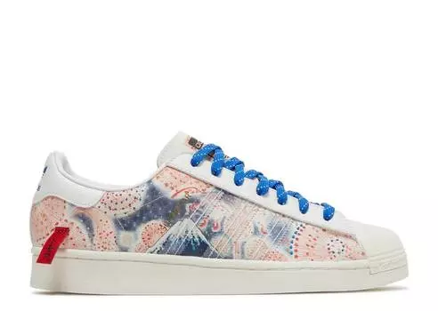 Кроссовки Adidas ATMOS X THREE TIDES TATTOO X SUPERSTAR 'MT. FUJI', белый